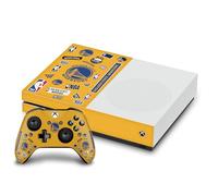 Head Case Designs Officially Licensed NBA Sticker Collage Golden State Warriors Vinyl Sticker Gaming Skin Decal Cover Compatible With Xbox One S Console and Controller Bundle