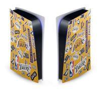 Head Case Designs Officially Licensed NBA Sticker Collage Los Angeles Lakers Vinyl Faceplate Sticker Gaming Skin Decal Cover Compatible With Sony PlayStation 5 PS5 Digital Edition Console