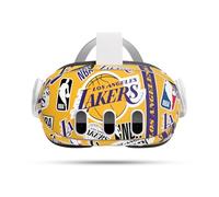 Head Case Designs Officially Licensed NBA Sticker Collage Los Angeles Lakers Vinyl Sticker Skin Decal Cover Compatible With Meta Quest 3
