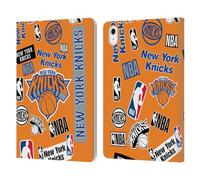 Head Case Designs Officially Licensed NBA Sticker Collage New York Knicks Leather Wallet Case Compatible With Apple iPad Air 11 2020/2022/2024/2025