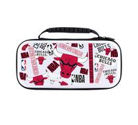 Head Case Designs Officially Licensed NBA Sticker Collage Print Chicago Bulls White Hard Storage Travel Carry Case Compatible With Nintendo Switch 2