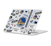 Head Case Designs Officially Licensed NBA Sticker Collage Print Golden State Warriors Clear Hard Crystal Armour Laptop Case Compatible with MacBook Air 13.6" A2681/A3113/A3240 2022/2024/2025
