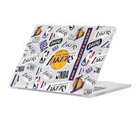 Head Case Designs Officially Licensed NBA Sticker Collage Print Los Angeles Lakers Clear Hard Crystal Armour Laptop Case Compatible with MacBook Air 13.6" A2681/A3113/A3240 2022/2024/2025