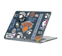 Head Case Designs Officially Licensed NBA Sticker Collage Print New York Knicks Black Glitter Hard Crystal Armour Laptop Case compatible with MacBook Air 13.6" A2681/A3113/A3240 2022/2024/2025