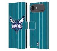 Head Case Designs Officially Licensed NBA Teal Design Charlotte Hornets Logo Leather Wallet Case Compatible With Apple iPhone 17 Air