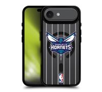 Head Case Designs Officially Licensed NBA Teal Design Text Charlotte Hornets Logo Black Shockproof Bumper Case [Military Grade] Compatible with Apple iPhone 17 Air and Compatible with MagSafe