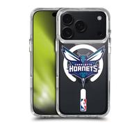 Head Case Designs Officially Licensed NBA Teal Text Charlotte Hornets Logo Shockproof Bumper Case [Military Grade Protection] Compatible with Apple iPhone 17 Pro and Compatible with MagSafe
