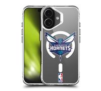 Head Case Designs Officially Licensed NBA Teal Text Charlotte Hornets Logo Shockproof Bumper Case [Military Grade Protection] Compatible with Apple iPhone 17 and Compatible with MagSafe