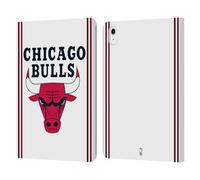 Head Case Designs Officially Licensed NBA White Design Chicago Bulls Logo Leather Wallet Case Compatible With Apple iPad Air 11 2020/2022/2024/2025
