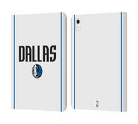 Head Case Designs Officially Licensed NBA White Design Dallas Mavericks Logo Leather Wallet Case Compatible With Apple iPad Air 11 2020/2022/2024/2025