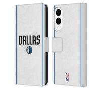 Head Case Designs Officially Licensed NBA White Design Dallas Mavericks Logo Leather Wallet Case Compatible With Samsung Galaxy S25 Edge