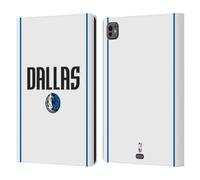 Head Case Designs Officially Licensed NBA White Design Dallas Mavericks Logo Leather Wallet Case Compatible With Apple iPad Pro 11 M4/M5 2024/2025