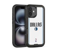 Head Case Designs Officially Licensed NBA White Design Dallas Mavericks Logo Ultra-Armoured Shockproof Case [Military Grade Protection] Compatible With Apple iPhone 16