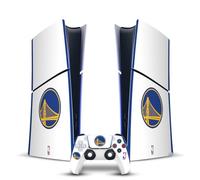 Head Case Designs Officially Licensed NBA White Design Golden State Warriors Logo Vinyl Gaming Skin Decal Compatible With Sony PlayStation 5 PS5 Slim Digital Edition Console & DualSense Controller