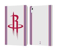 Head Case Designs Officially Licensed NBA White Design Houston Rockets Logo Leather Wallet Case Compatible With Apple iPad Air 11 2020/2022/2024/2025