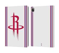 Head Case Designs Officially Licensed NBA White Design Houston Rockets Logo Leather Wallet Case Compatible With Apple iPad Pro 12.9 2020/2021/2022
