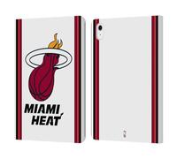 Head Case Designs Officially Licensed NBA White Design Miami Heat Logo Leather Wallet Case Compatible With Apple iPad Air 11 2020/2022/2024/2025
