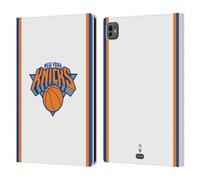Head Case Designs Officially Licensed NBA White Design New York Knicks Logo Leather Wallet Case Compatible With Apple iPad Pro 11 M4/M5 2024/2025