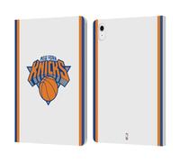 Head Case Designs Officially Licensed NBA White Design New York Knicks Logo Leather Wallet Case Compatible With Apple iPad Air 11 2020/2022/2024/2025