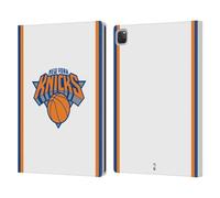Head Case Designs Officially Licensed NBA White Design New York Knicks Logo Leather Wallet Case Compatible With Apple iPad Pro 12.9 2020/2021/2022