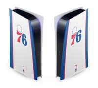 Head Case Designs Officially Licensed NBA White Design Philadelphia 76ers Logo Vinyl Faceplate Sticker Gaming Skin Decal Cover Compatible With Sony PlayStation 5 PS5 Digital Edition Console