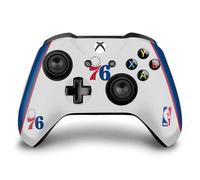 Head Case Designs Officially Licensed NBA White Design Philadelphia 76ers Logo Vinyl Sticker Gaming Skin Decal Cover Compatible With Xbox One S/X Controller