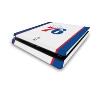 Head Case Designs Officially Licensed NBA White Design Philadelphia 76ers Logo Vinyl Sticker Gaming Skin Decal Cover Compatible With Sony PlayStation 4 PS4 Slim Console