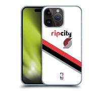 Head Case Designs Officially Licensed NBA White Design Portland Trail Blazers Logo Hard Back Case Compatible With Apple iPhone 15 Pro Max