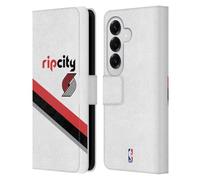 Head Case Designs Officially Licensed NBA White Design Portland Trail Blazers Logo Leather Wallet Case Compatible With Samsung Galaxy S26