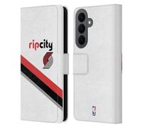 Head Case Designs Officially Licensed NBA White Design Portland Trail Blazers Logo Leather Wallet Case Compatible With Samsung Galaxy S26 Plus