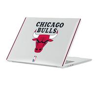 Head Case Designs Officially Licensed NBA White Design Text Chicago Bulls Logo Clear Glitter Hard Crystal Armour Laptop Case compatible with MacBook Air 13.6" A2681/A3113/A3240 2022/2024/2025