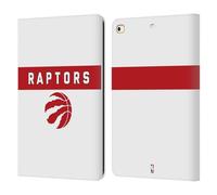 Head Case Designs Officially Licensed NBA White Design Toronto Raptors Logo Leather Wallet Case Compatible With Apple iPad 9.7 2017 / iPad 9.7 2018