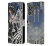 Head Case Designs Officially Licensed Nene Thomas Angel And Flowers Anime Fairy Gothic Leather Wallet Case Compatible With Samsung Galaxy A73 5G (2022)