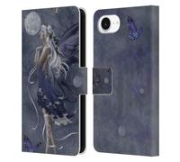 Head Case Designs Officially Licensed Nene Thomas Blue Nocturne Ballerina Bubbles Leather Wallet Case Compatible With Apple iPhone 16e