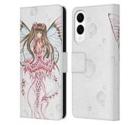 Head Case Designs Officially Licensed Nene Thomas Champagne Anime Pink Fairies Leather Wallet Case Compatible With Samsung Galaxy S25 Edge