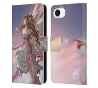 Head Case Designs Officially Licensed Nene Thomas Daybreak Pink Fairy Bubbles Leather Wallet Case Compatible With Apple iPhone 16e