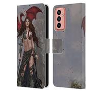 Head Case Designs Officially Licensed Nene Thomas Dragon Witch Warrior Sword Gothic Leather Wallet Case Compatible With Samsung Galaxy M13 (2022)