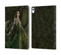 Head Case Designs Officially Licensed Nene Thomas Green Dragon Witch Of Fate Deep Forest Leather Wallet Case Compatible With Apple iPad Air 13 2024/2025