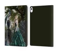 Head Case Designs Officially Licensed Nene Thomas Peacock & Princess In Emerald Art Leather Wallet Case Compatible With Apple iPad Air 13 2024/2025