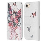 Head Case Designs Officially Licensed Nene Thomas Red Hearts Anime 2 Fairies Leather Wallet Case Compatible With Apple iPhone 7/8 / SE 2020 & 2022