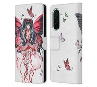 Head Case Designs Officially Licensed Nene Thomas Red Hearts Anime Fairies Leather Wallet Case Compatible With Samsung Galaxy A26 5G