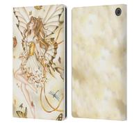 Head Case Designs Officially Licensed Nene Thomas Rhapsody In Gold Butterflies Fairies Leather Wallet Case Compatible With Amazon Fire Max 11 2023