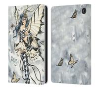 Head Case Designs Officially Licensed Nene Thomas Symphony In Black And White Fairies Leather Wallet Case Compatible With Amazon Fire 7 2022