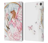 Head Case Designs Officially Licensed Nene Thomas The Gift Pink With Cat Fairies Leather Wallet Case Compatible With Amazon Fire Max 11 2023