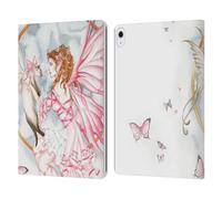 Head Case Designs Officially Licensed Nene Thomas The Gift Pink With Cat Fairies Leather Wallet Case Compatible With Apple iPad Air 13 2024/2025