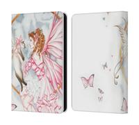Head Case Designs Officially Licensed Nene Thomas The Gift Pink With Cat Fairies Leather Wallet Case Compatible With Amazon Kindle 11th Gen (2024)