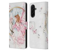 Head Case Designs Officially Licensed Nene Thomas The Gift Pink With Cat Fairies Leather Wallet Case Compatible With Samsung Galaxy A36 5G
