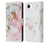 Head Case Designs Officially Licensed Nene Thomas The Gift Pink With Cat Fairies Leather Wallet Case Compatible With Apple iPhone 16e