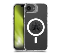 Head Case Designs Officially Licensed Newcastle United FC Crest Black Logo Icon Shockproof Bumper Case [Military Grade] Compatible with Apple iPhone 16e / Apple iPhone 17e and Compatible with MagSafe