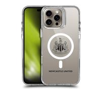 Head Case Designs Officially Licensed Newcastle United FC Crest Logotype Black Logo Icon Shockproof Bumper Case [Military Grade] Compatible with Apple iPhone 16 Pro Max and Compatible with MagSafe